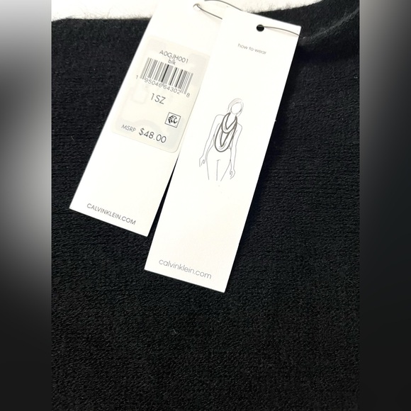 🖤 NWT Calvin Klein Infinity Scarf - Black - Picture 9 of 9